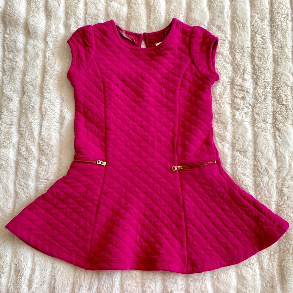 Gymboree pink quilted dress girl 4